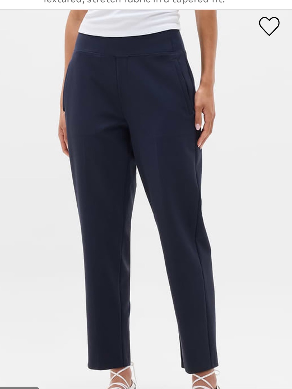 Athleta Endless High Rise Straight Leg Pants in Navy Blue Size 8